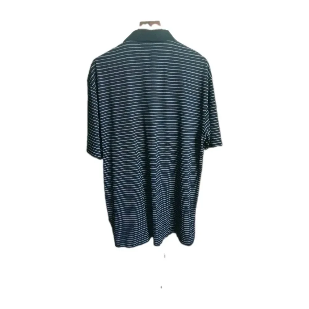 NIKE GOLF Tour Performance Men's Size XL Dri Fit Golf Black Stripe Polo Shirt
